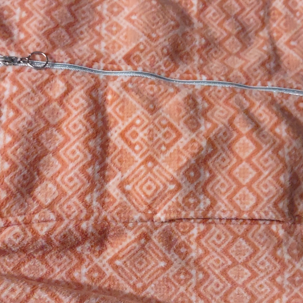 Fleece Vest, Blair Orange Dark Geometric Vest - Picture 5 of 6